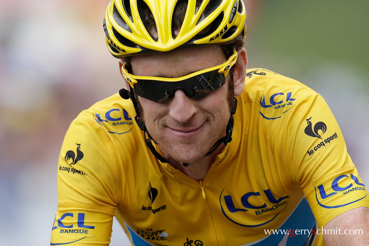 Tour de France Winner 2012 Bradley WIGGINS smiling at the arrival of stage 17 at Peyragudes