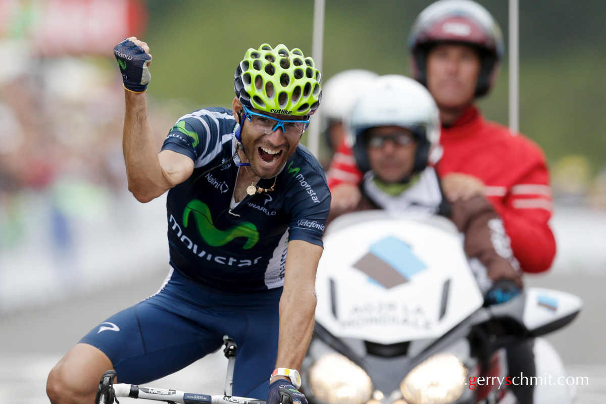 Alessandro VALVERDE winning stage 17 at Peyragudes - tour de France 2012