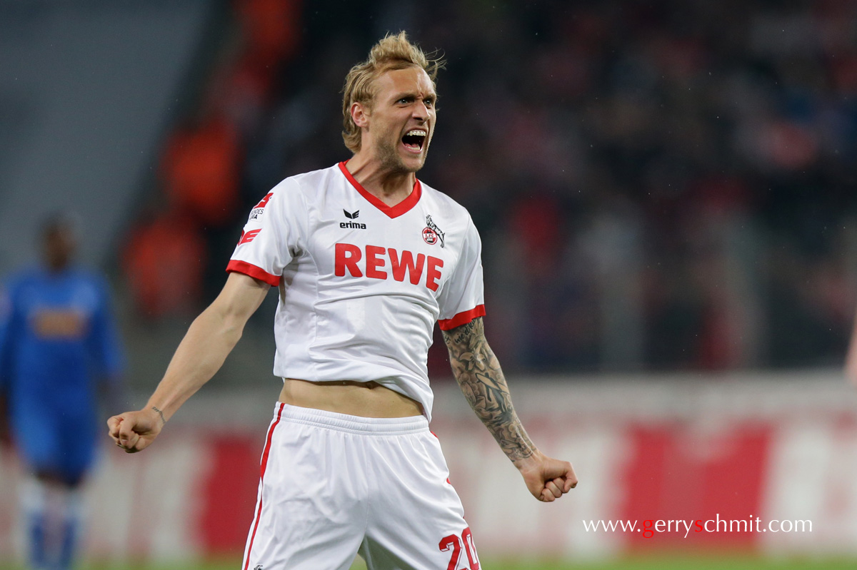 Marcel Risse reacts after scoring against VfL Bochum