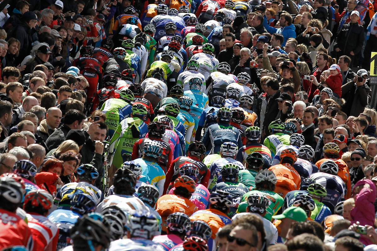 Wall of Houffalize during Liège-Bastogne-Liège