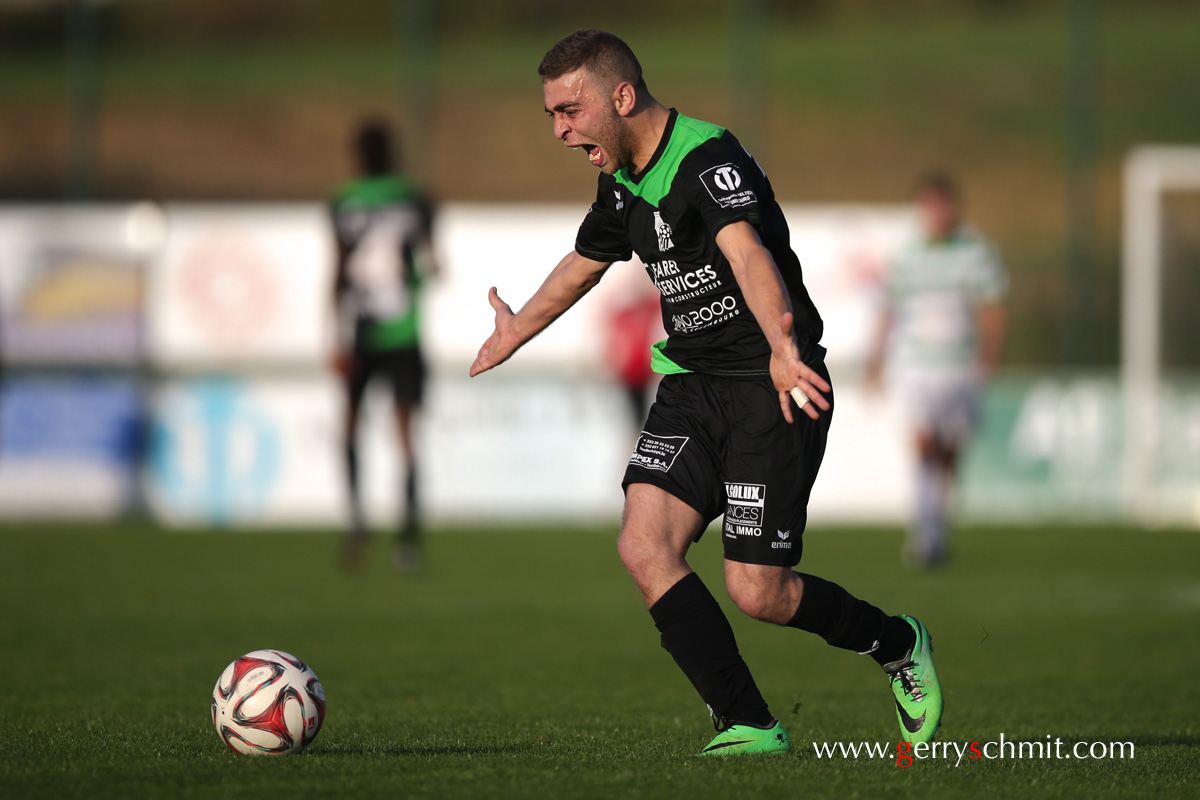 Mohamed Nabli reacts after an offside decision by the referee