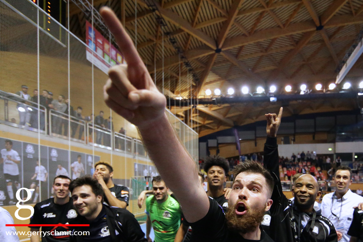 ALSS players celebrate their victory in Futsal Cup Finales 2016