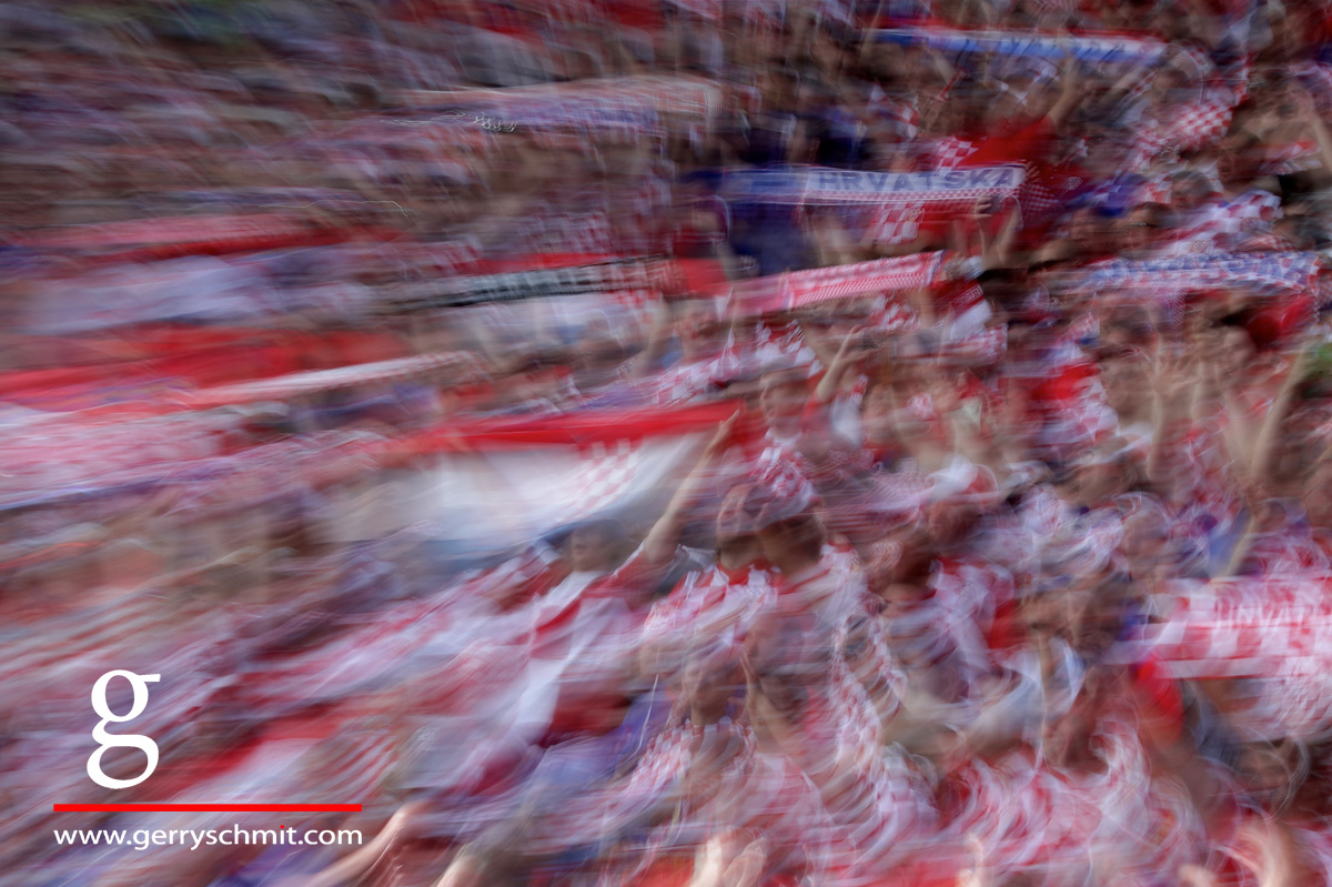 Creative view of Croatian Fans / St. Etienne Stadium @ EURO2016 CRO - CZE