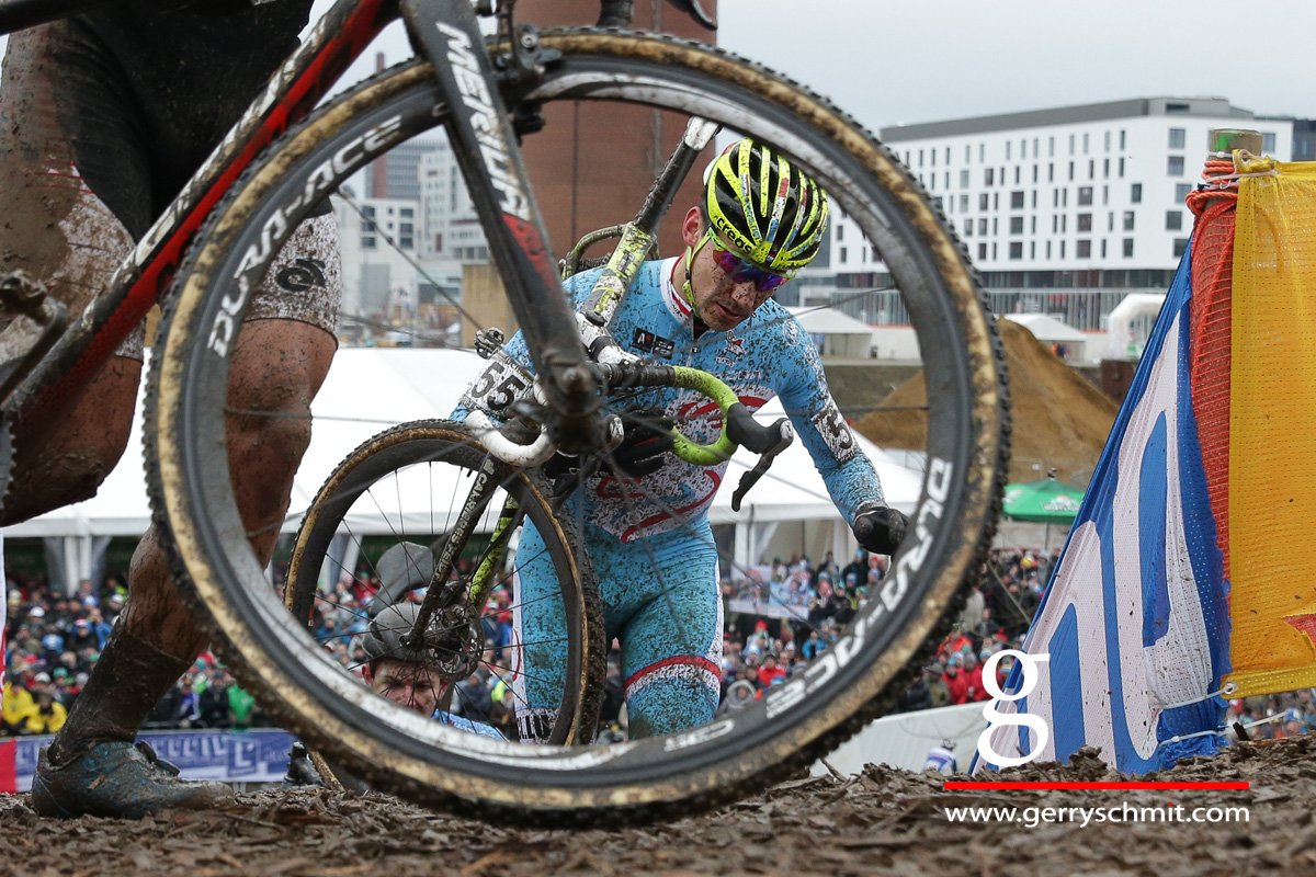 Gusty Bausch of Luxembourg during the Cyclocross championships @ Bieles 2017