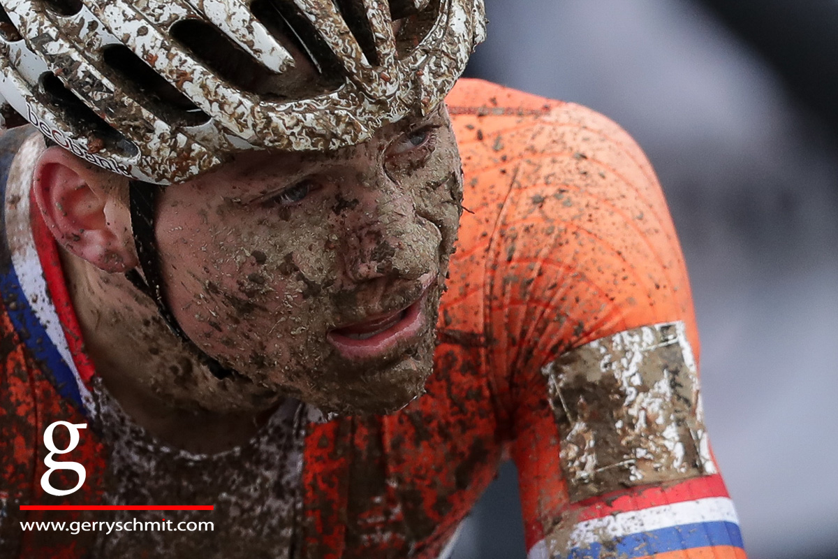 Mathieu van der Poel is frustrated after the race  @ cyclocross Bieles 2017